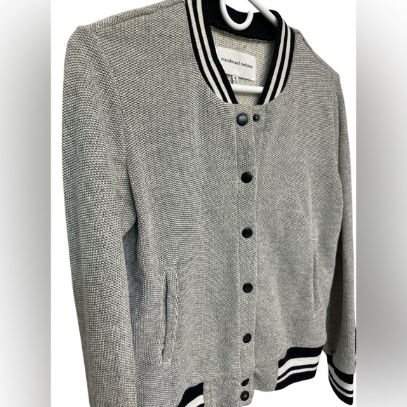 Cupcakes And Cashmere Carlton Knit Sweater Jacket Varsity - Picture 3 of 7